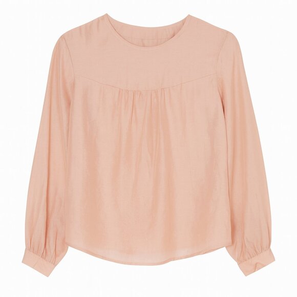 Blush Pink V-Neck Top | Elegant & Chic | Size S | Lipslide - Picture 2 of 6